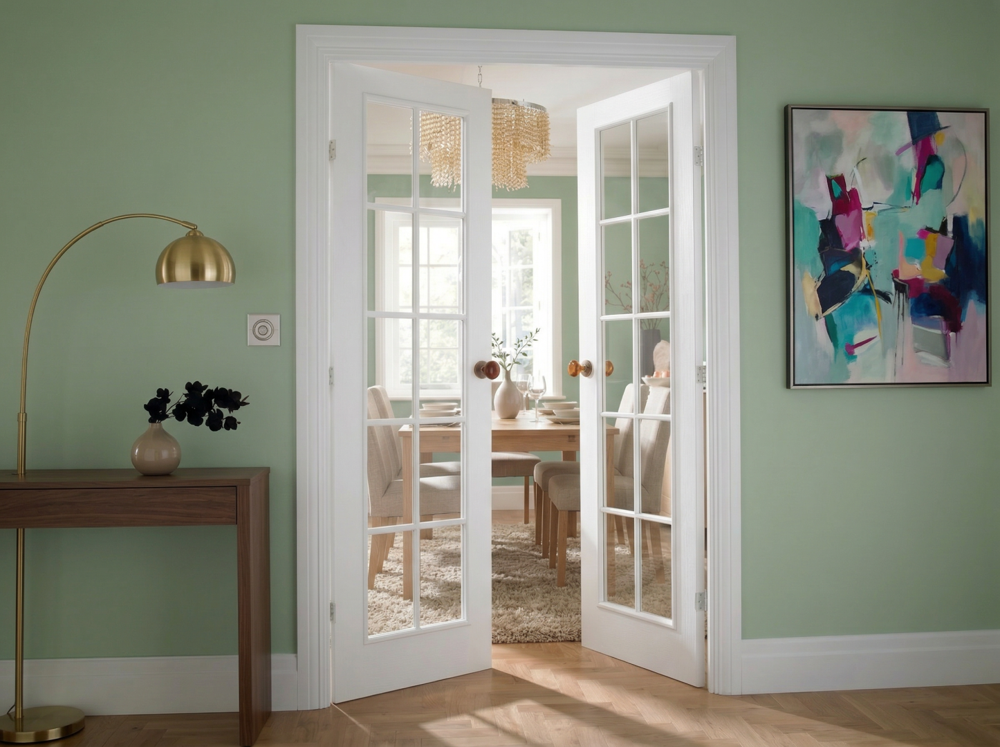 двухстворчатые межкомнатные двери